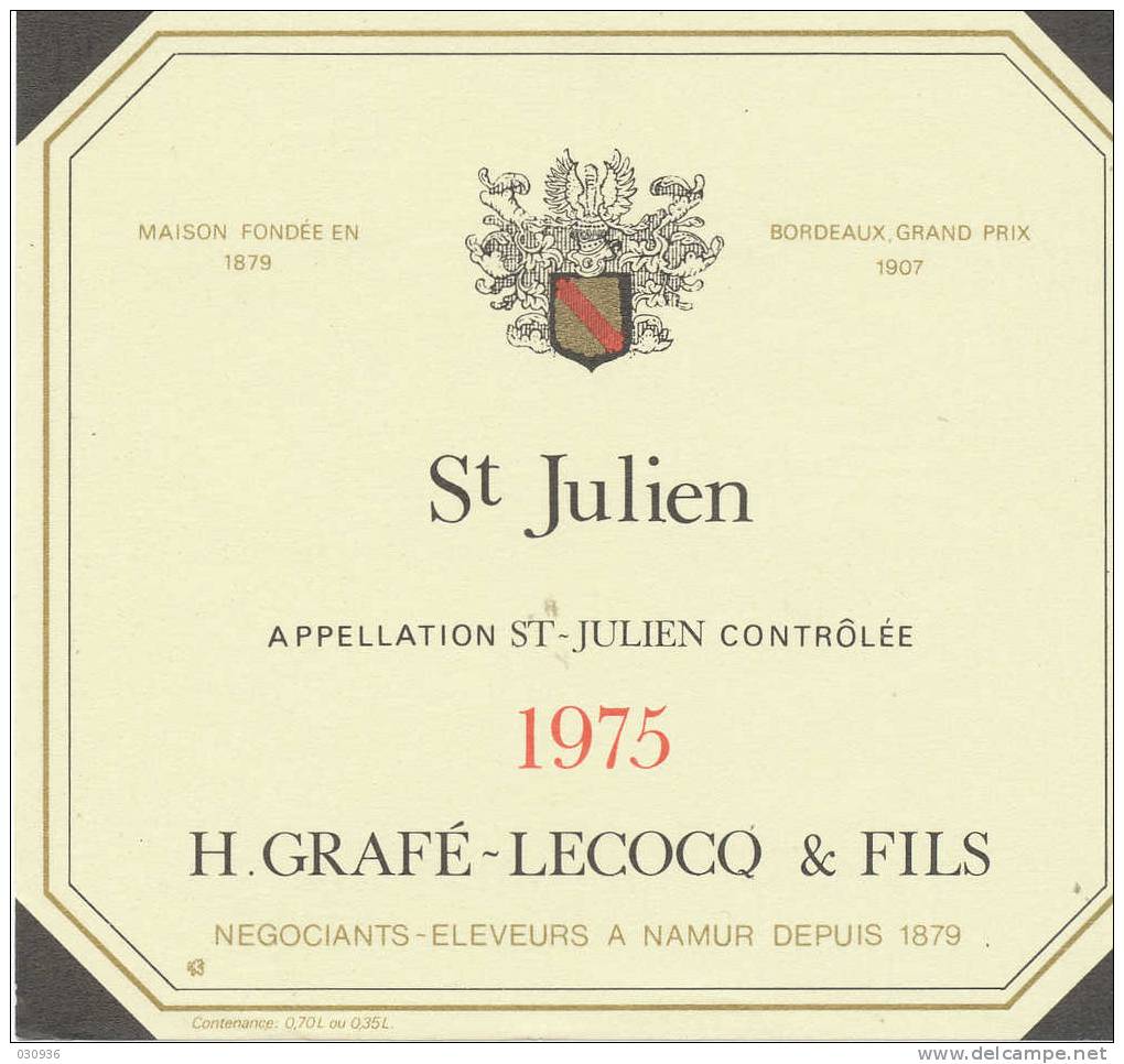 Quelle est la couleur du vin Saint-Julien?